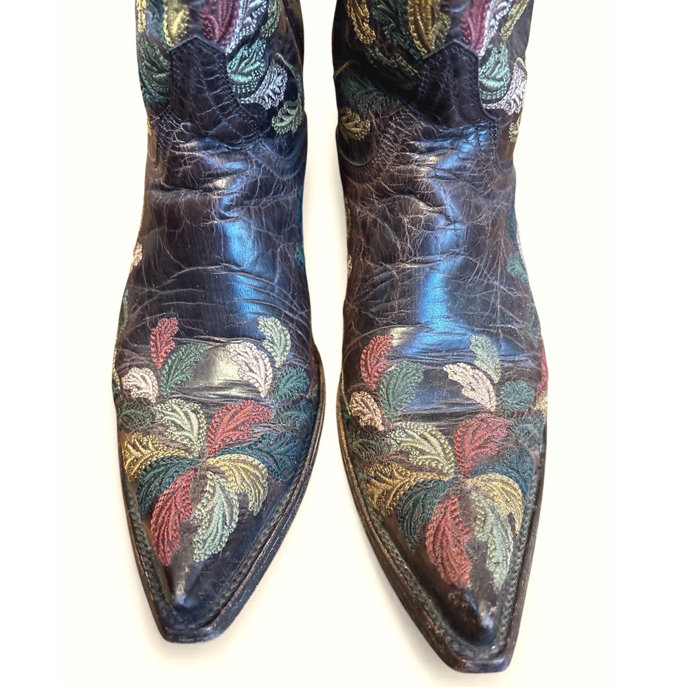 Old Gringo Brown Embroidered Cowboy Boots Size 8 - Picture 2 of 13